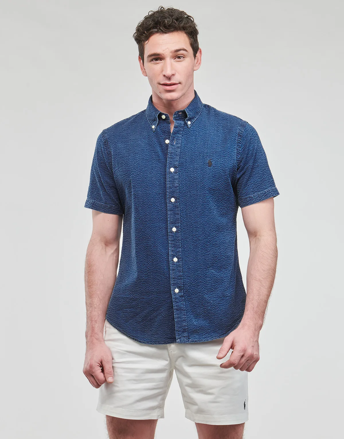 CHEMISE COUPE DROITE EN SEERSUCKER