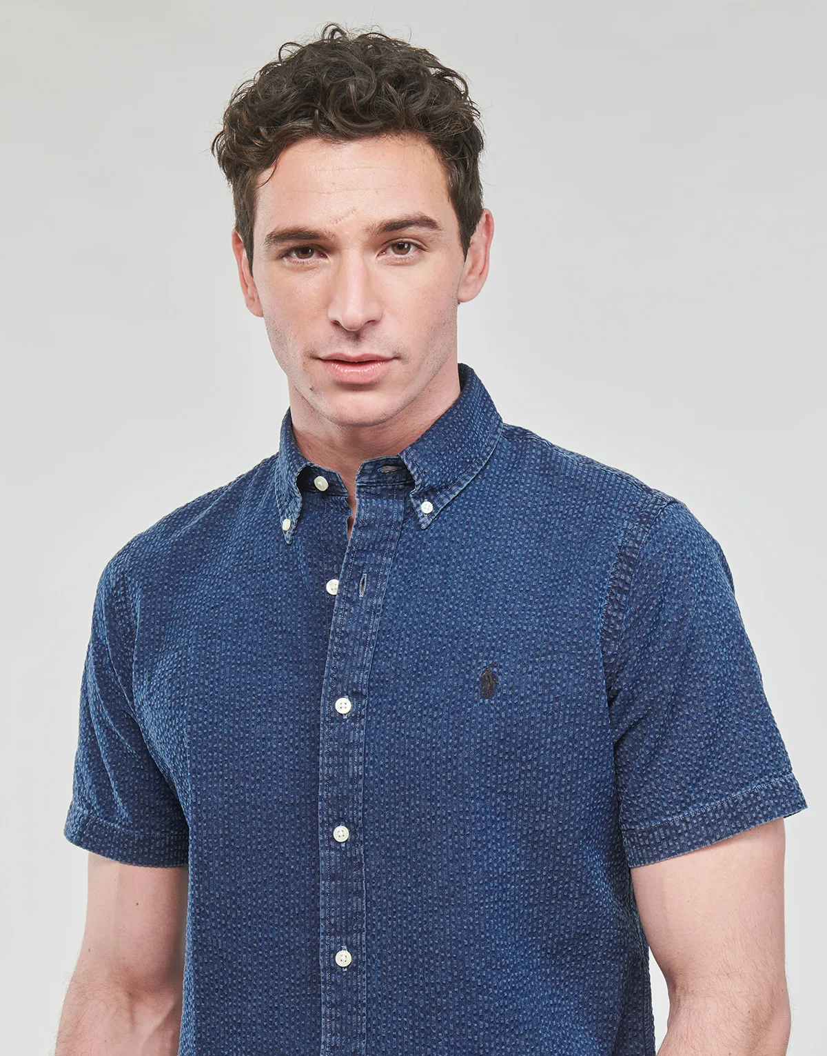 CHEMISE COUPE DROITE EN SEERSUCKER