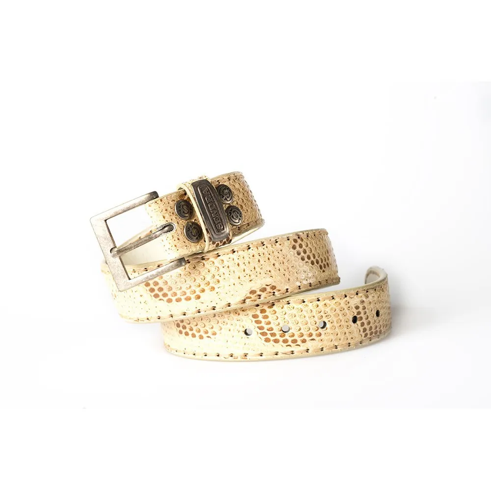 Cinturón Sendra 8563 de piel de serpiente pitón auténtica