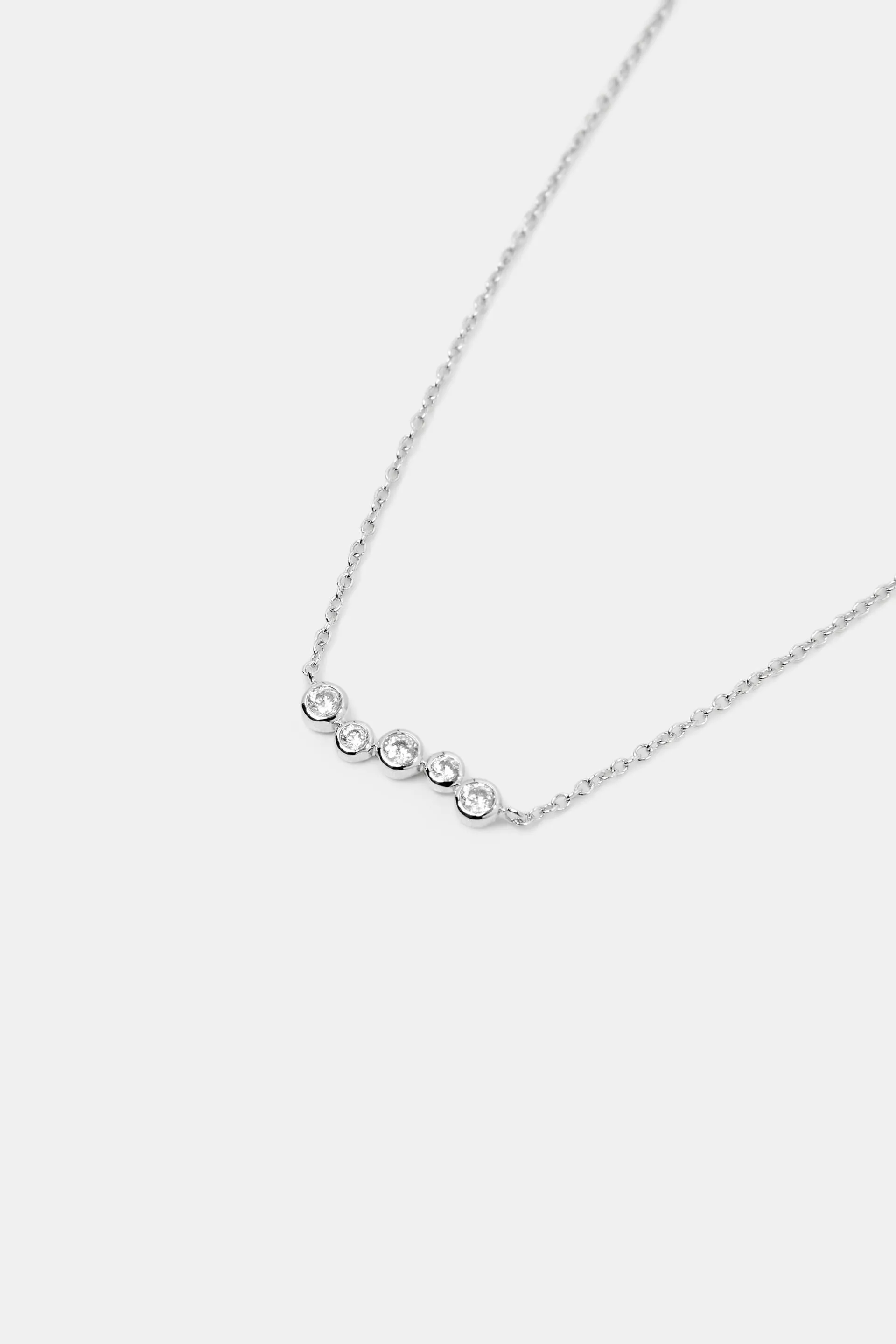 Collar en plata de ley con colgante de circonita