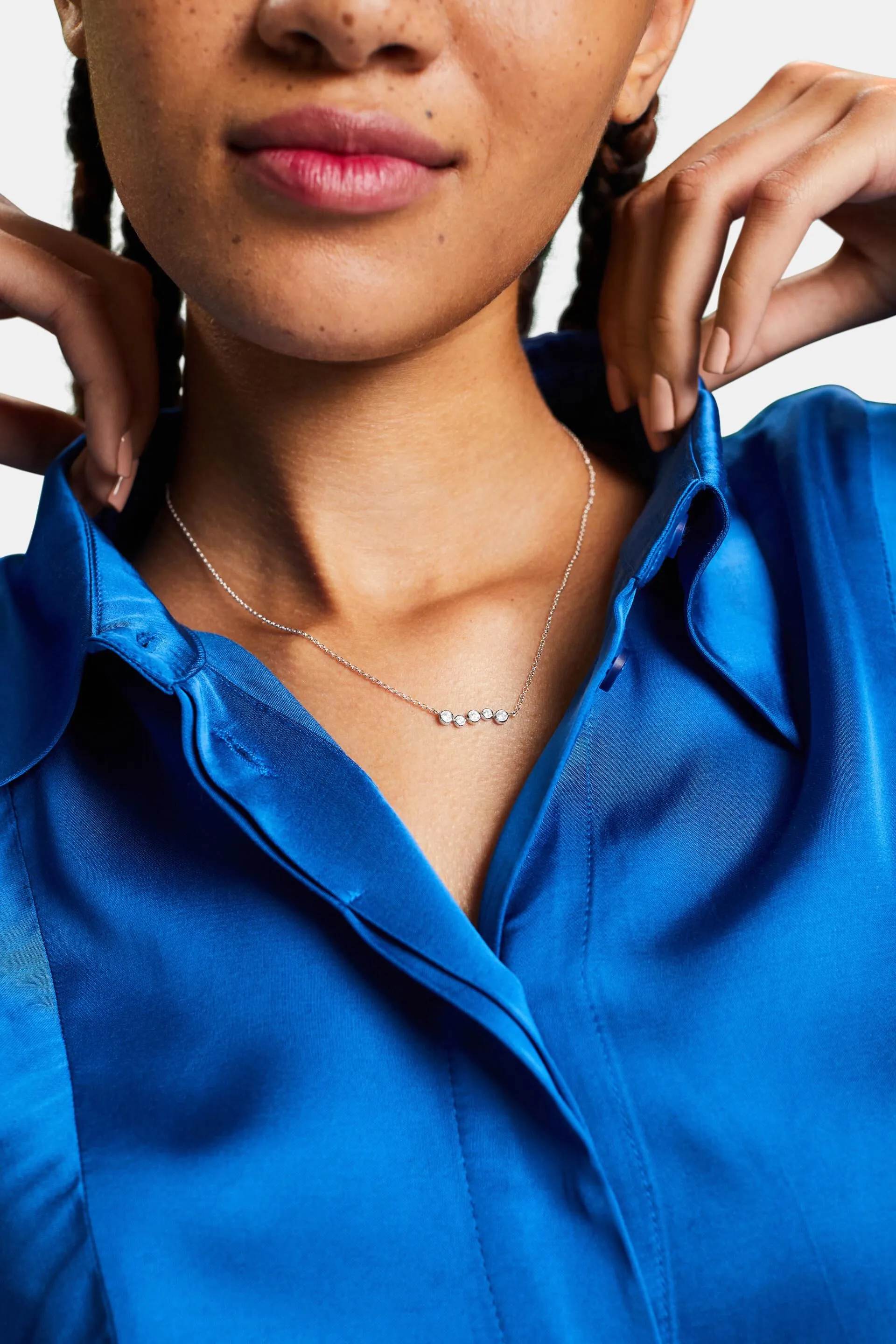 Collar en plata de ley con colgante de circonita
