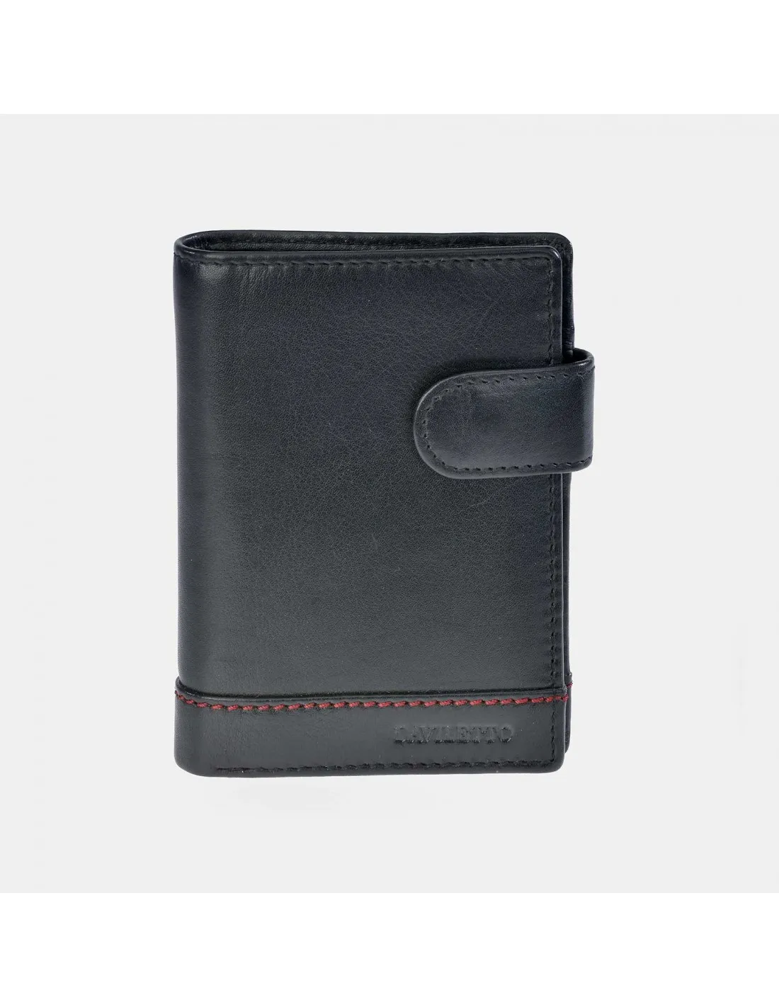 DAVILETTO cartera de hombre en piel negro con cierre y monedero