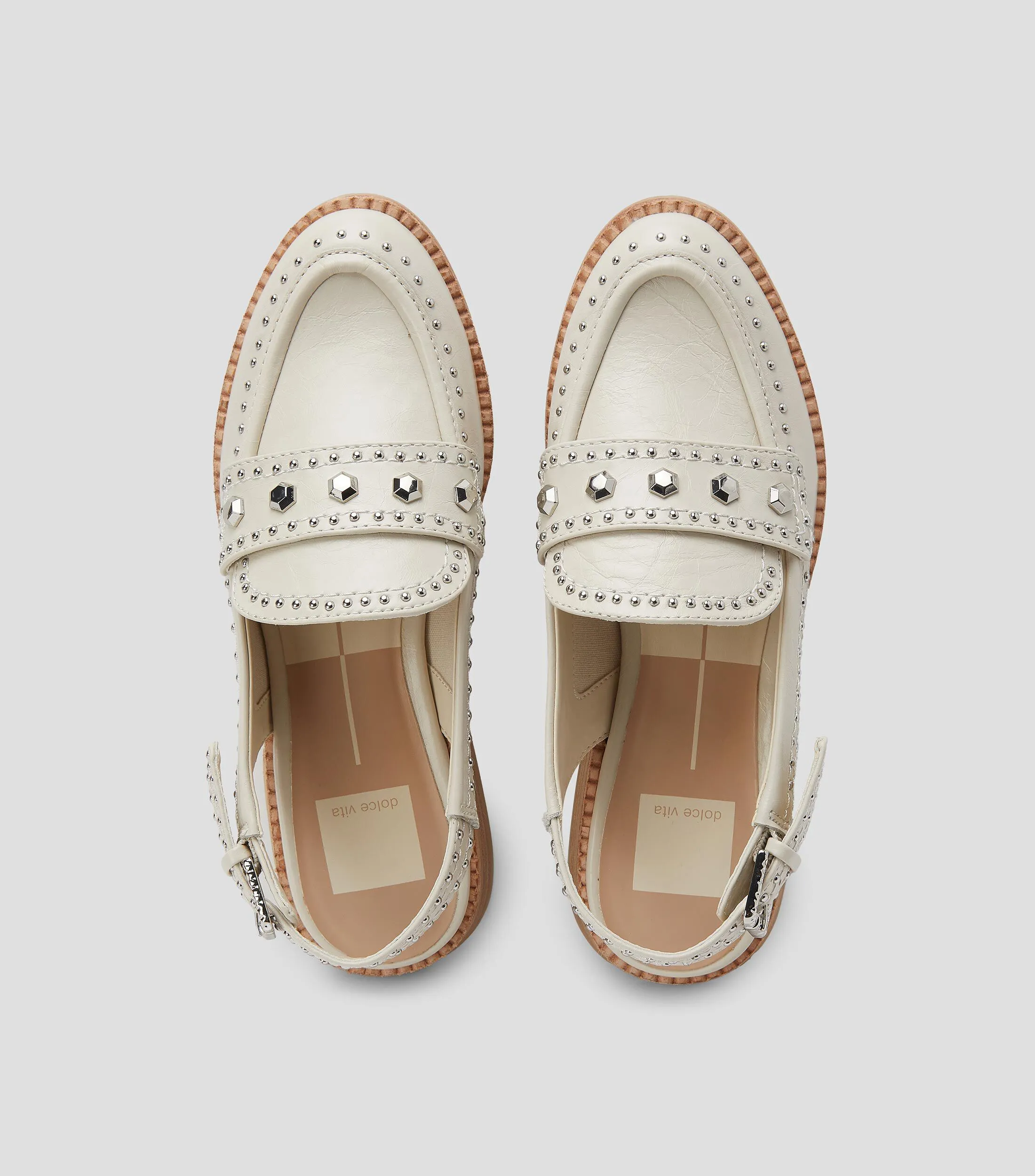 Dolce Vita Flats en Piel con Remaches Mujer