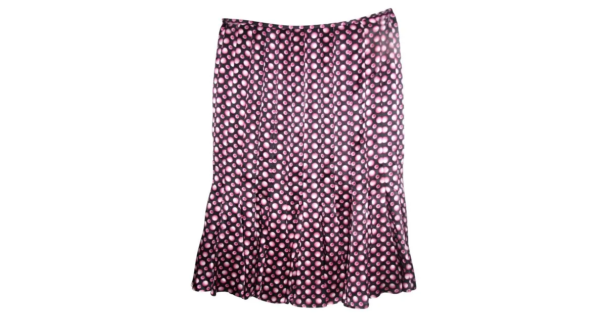 Escada Falda de seda estampada Multicolor 