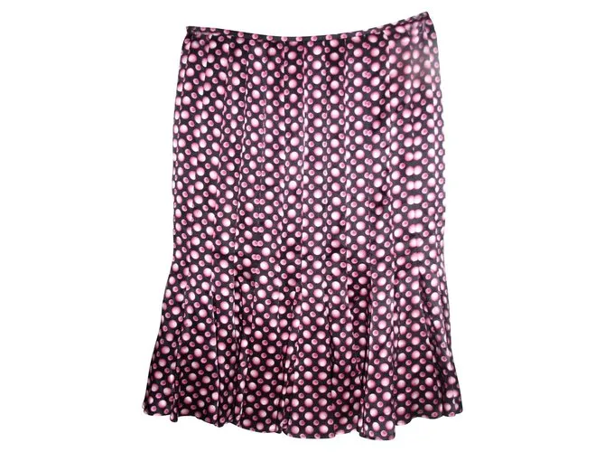 Escada Falda de seda estampada Multicolor 