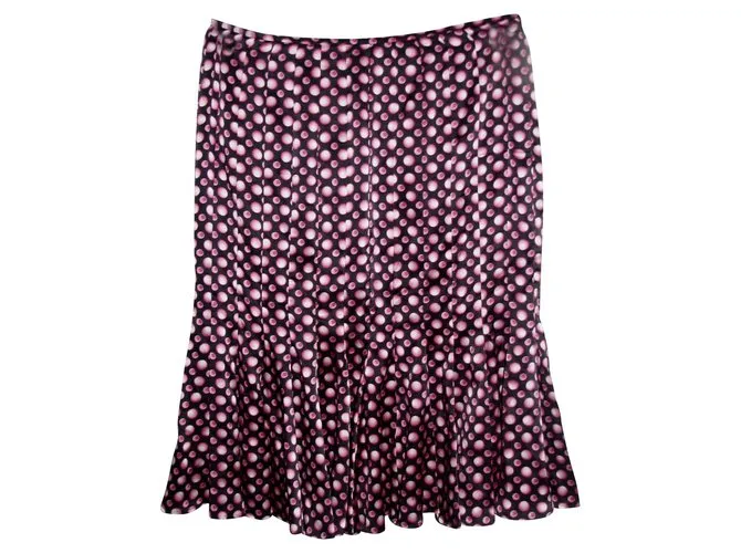 Escada Falda de seda estampada Multicolor 