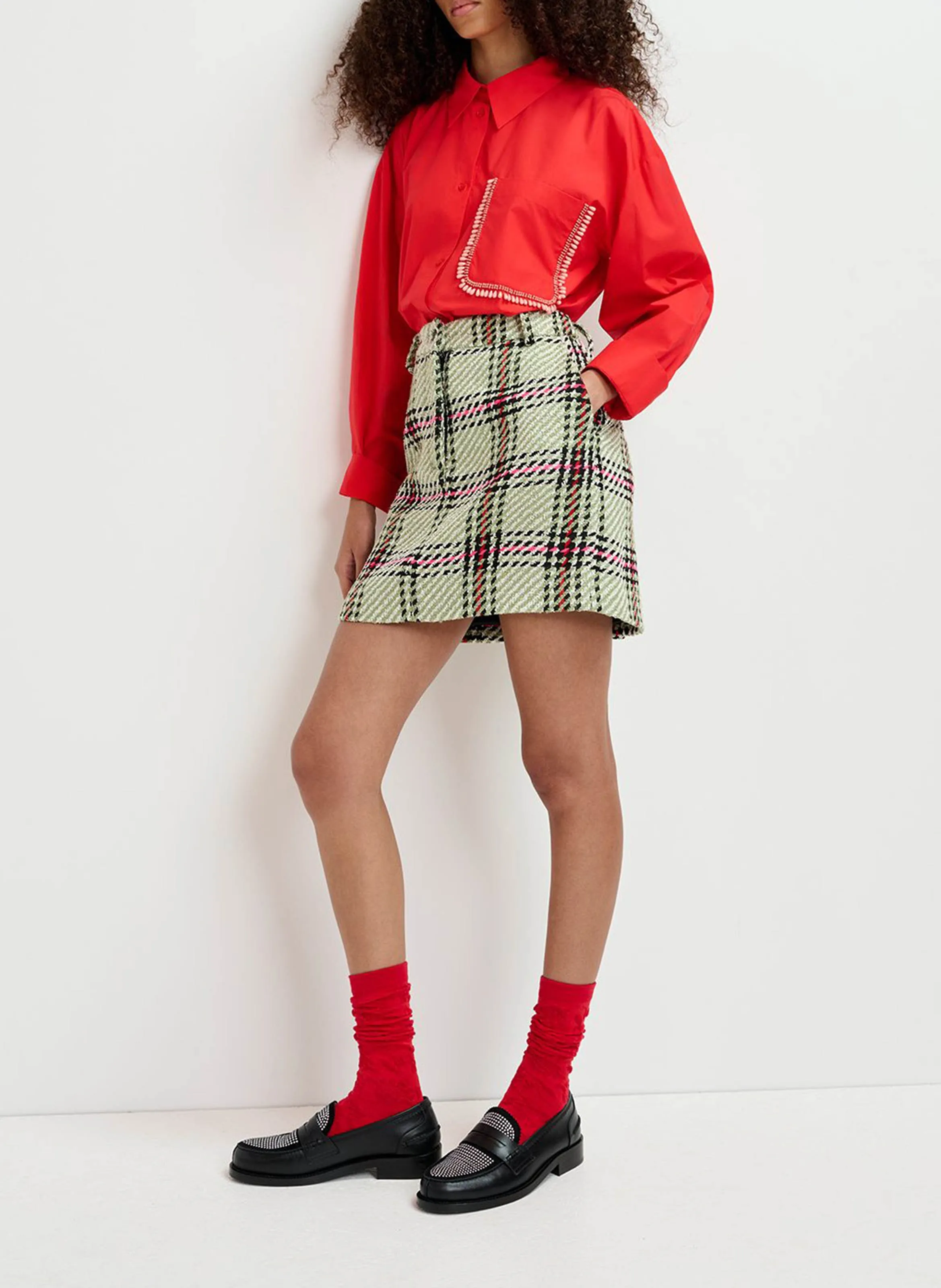 ESSENTIEL ANTWERP GRAPHICS2  MINIFALDA A CUADROS EN MULTICOLOR