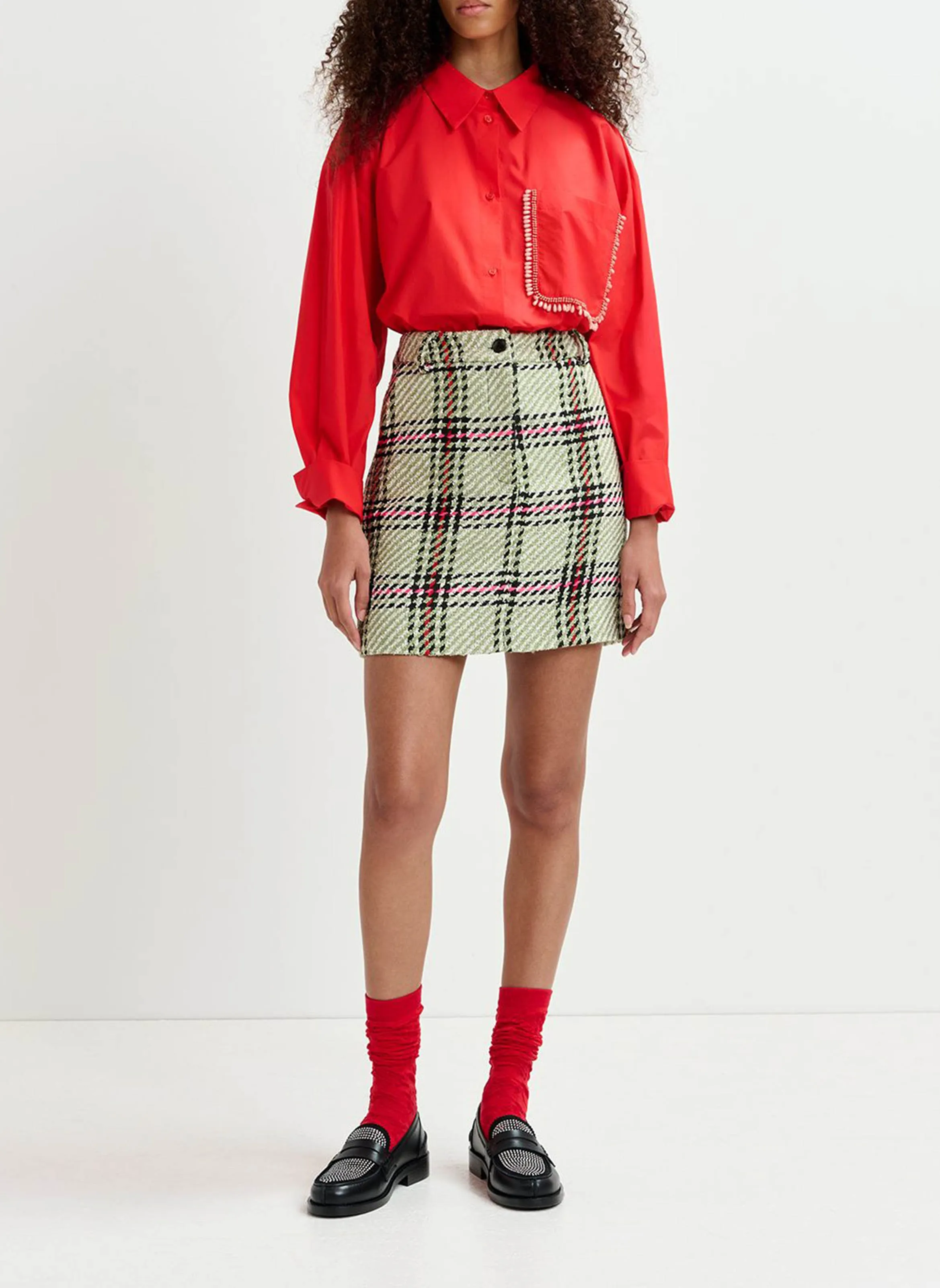 ESSENTIEL ANTWERP GRAPHICS2  MINIFALDA A CUADROS EN MULTICOLOR