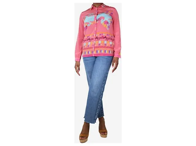 ETRO CAMISA ESTAMPADA ROSA  TALLA UK 12 