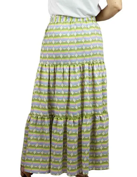 falda anonyme designers estampada con volantes