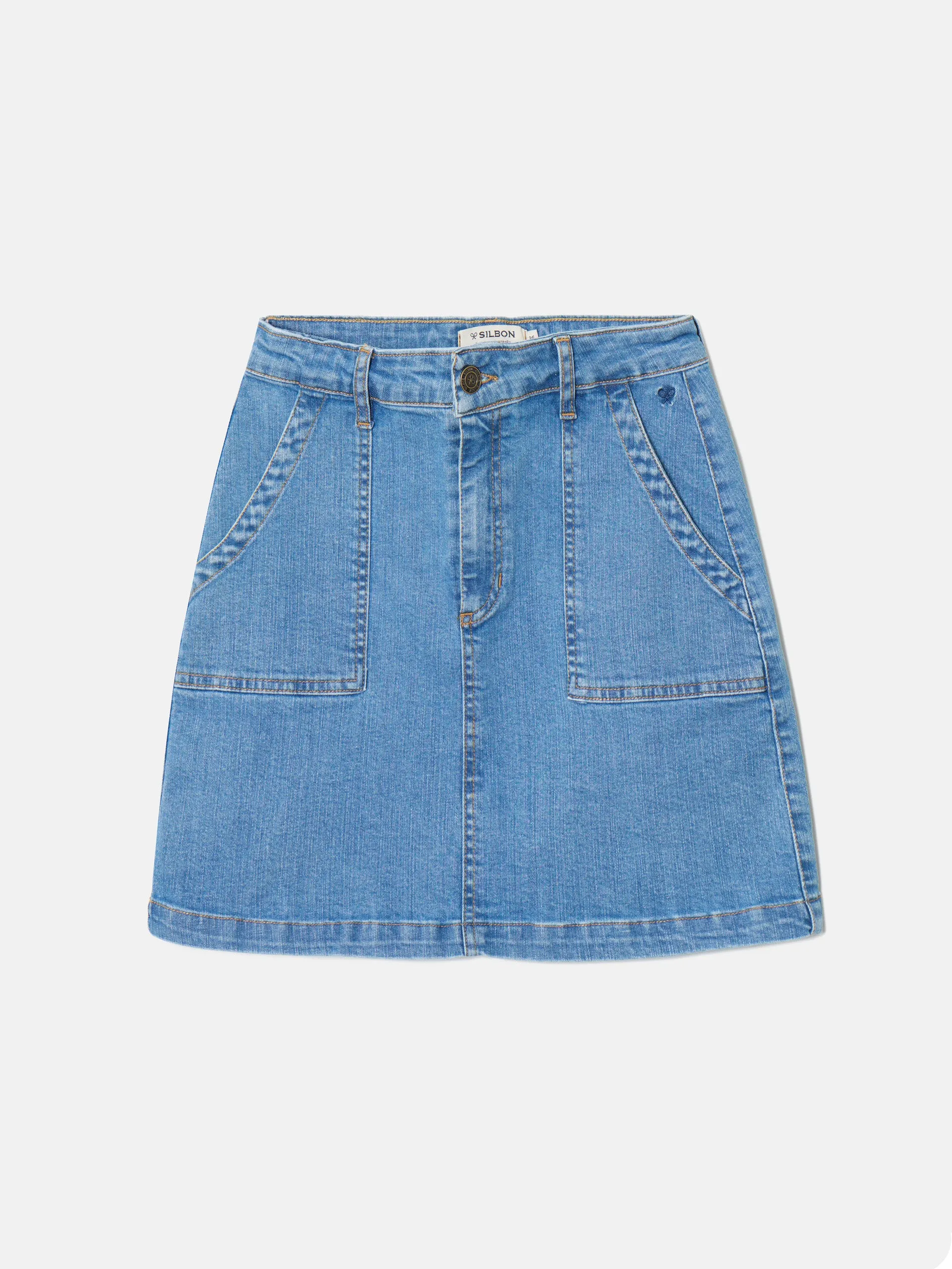 Falda mini denim medio