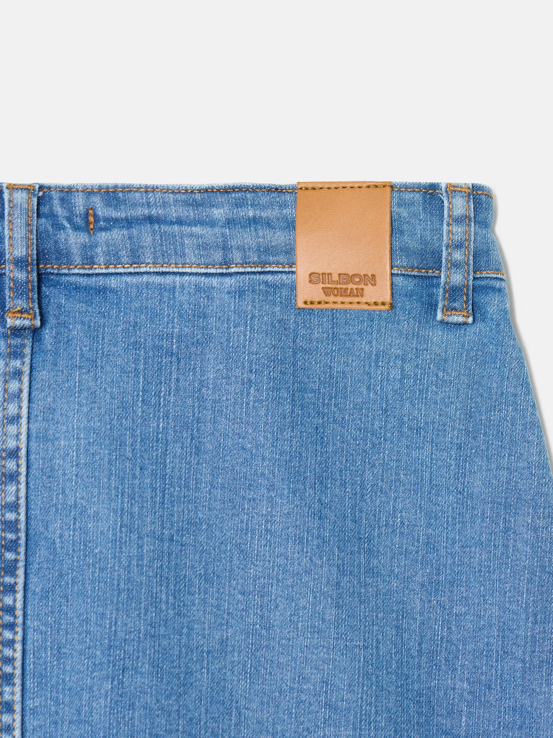 Falda mini denim medio
