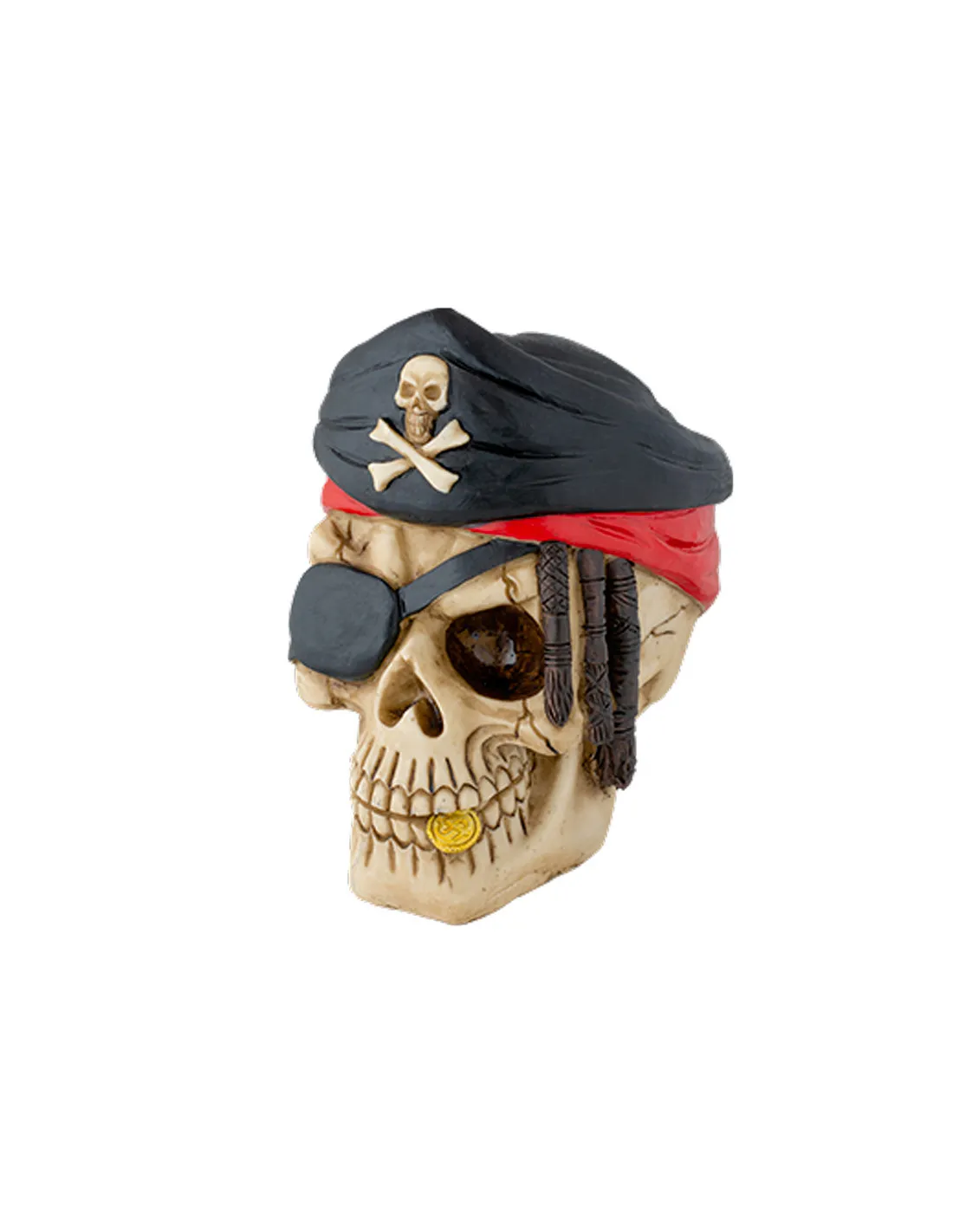 Figura en resina Calavera Pirata (16,5 cm.)