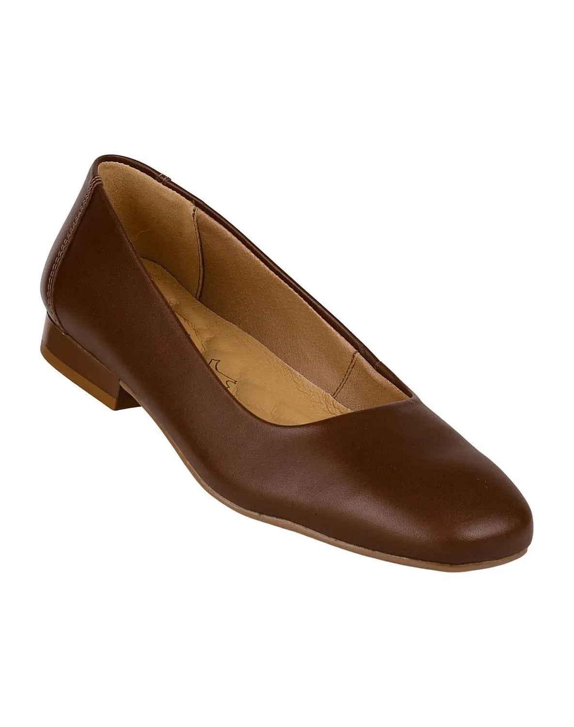 Flat Mujer Piso Café Piel Flexi 02504070