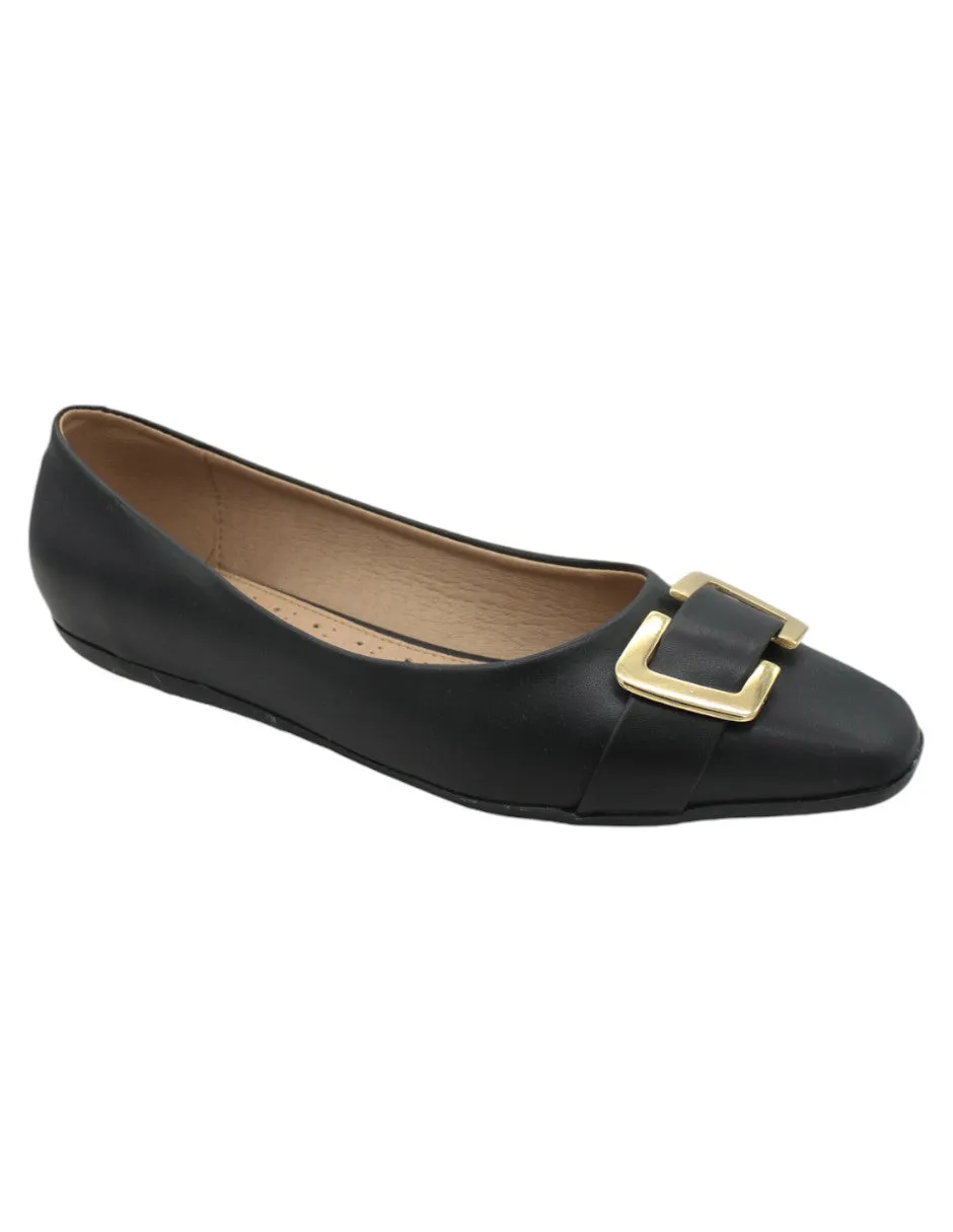 Flats clásicas Gosth en Piel vegana – Negro