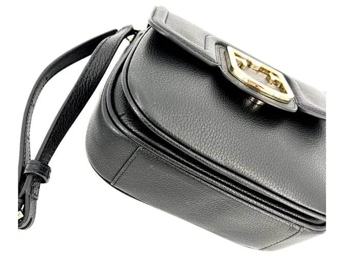 Furla Bandolera Piel Cuadros Negro 