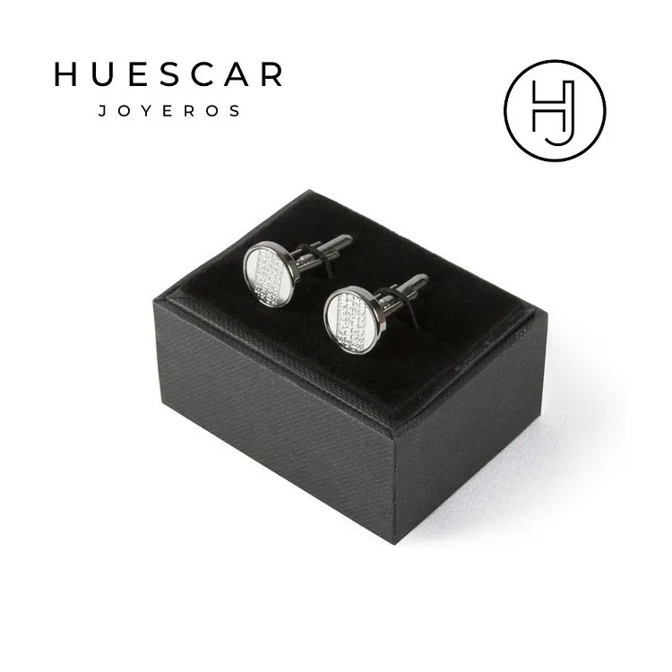 Gemelos hexagonales personalizados en plata de ley