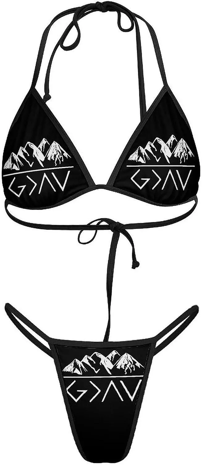 GOD IS GREATER CONJUNTOS DE BIKINI PARA MUJER TRAJE DE BAñO DE 2 PIEZAS TRAJE DE BAñO SEXY TRIáNGULO HALTER ESTILO TRAJE53MPT9