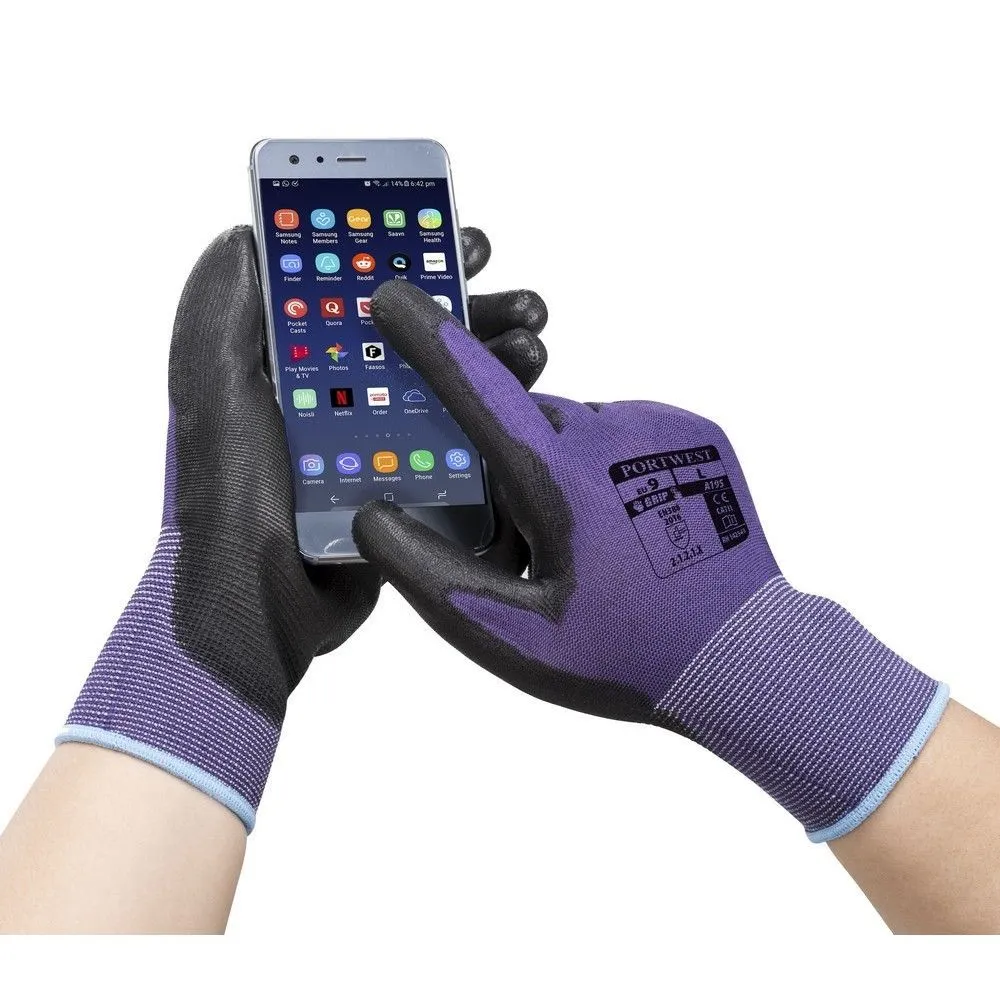 Guante Touchscreen con palma de PU 