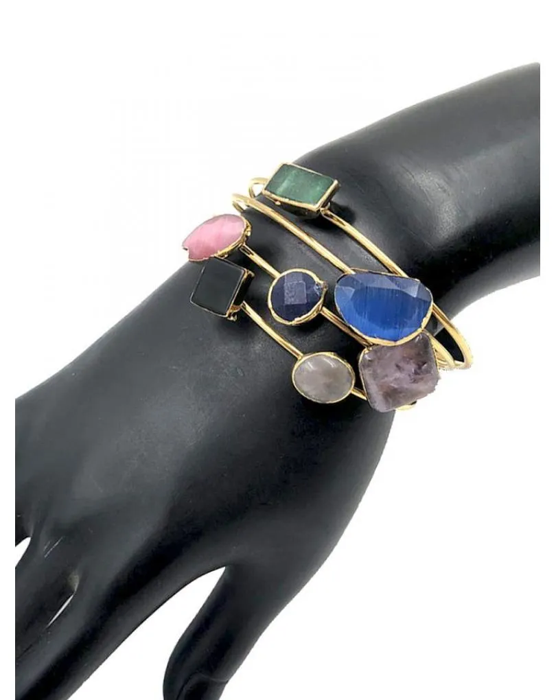 HERMOSO BRAZALETE DORADO DECORADO CON PIEDRAS