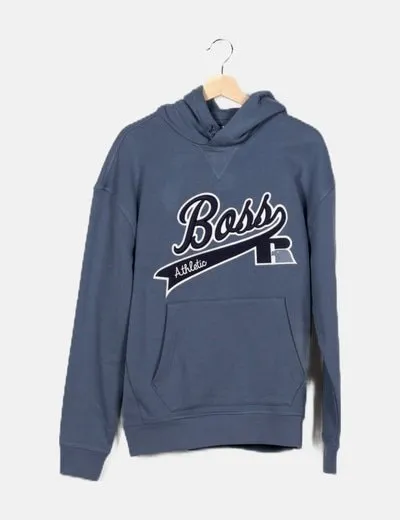 Hugo Boss Sudadera azul con capuch
