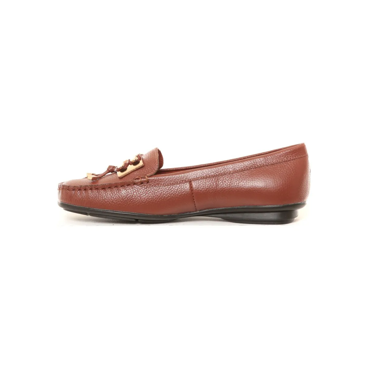 Ilario Ferucci Mocassins en cuir Lilac cognac