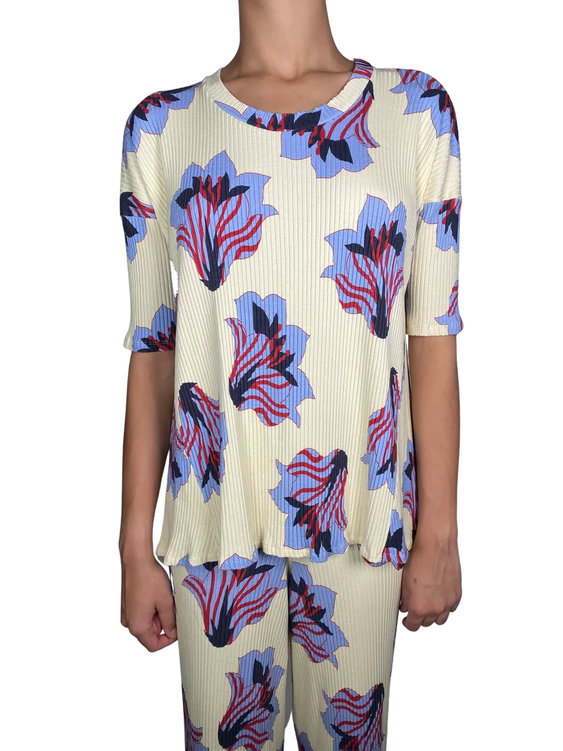 JAZMIN CHEBAR Polera Rib Estampada