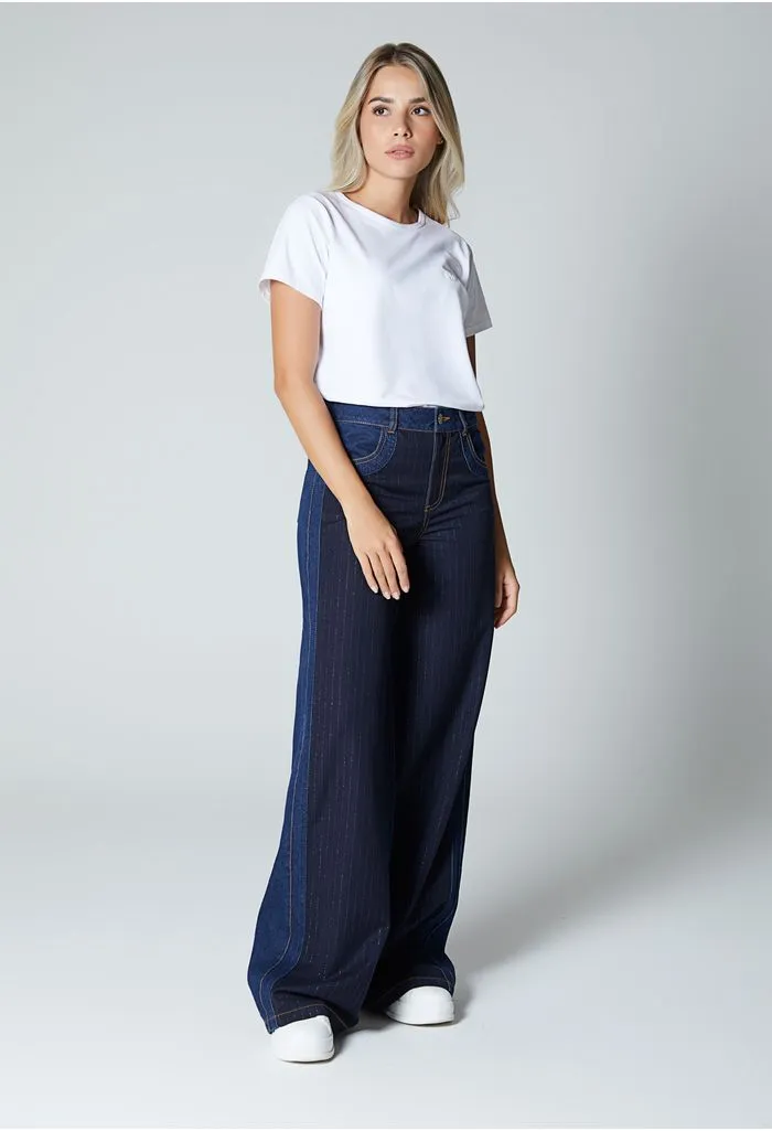 Jean para mujer  tiro medio  con combina