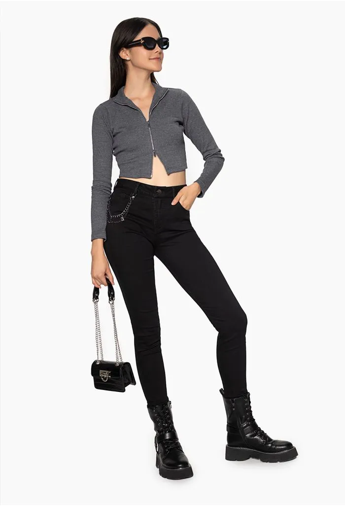 Jean para mujer tiro medio skinny