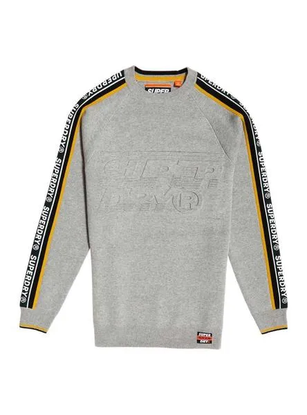 jersey superdry grade gris para hombre