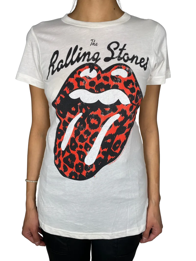 JUNK FOOD Polera Blanca Estampada