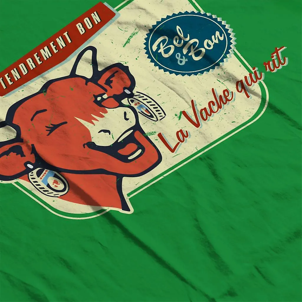 La vaca que ríe La Vache Qui Rit Retro Angustiado camiseta de los hombres