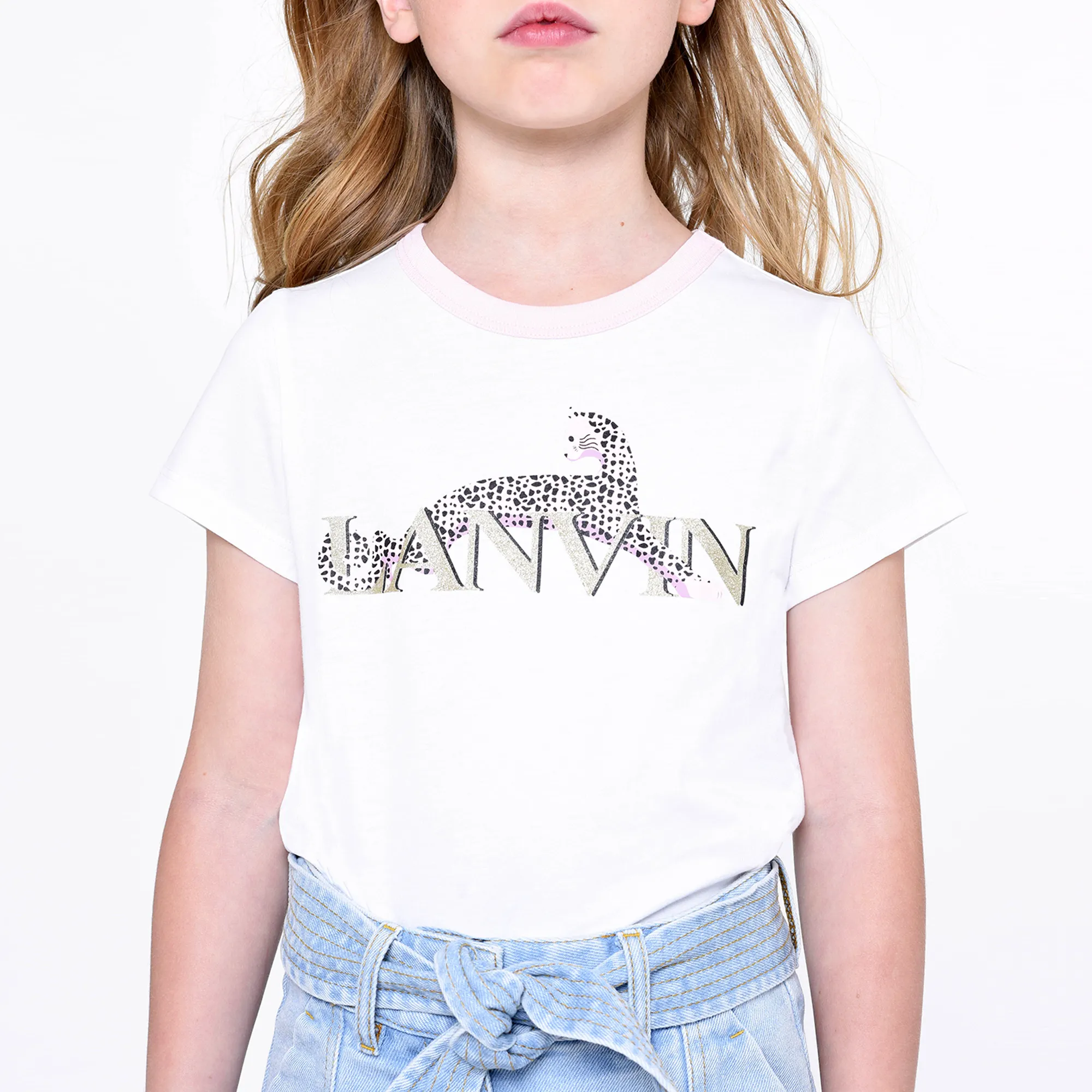 LANVIN Camiseta manga corta y algodón