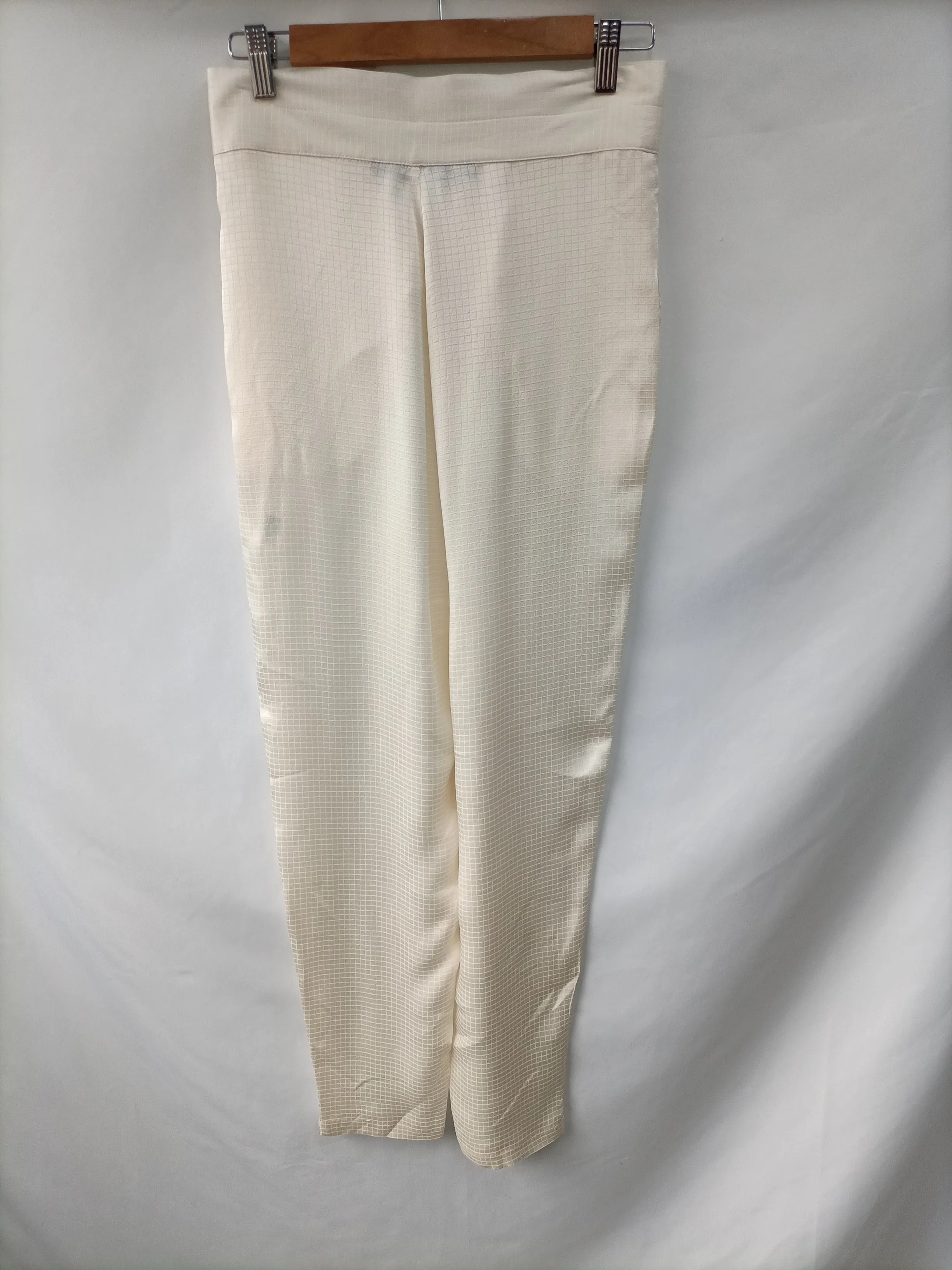 LES PRAIRIES DE PARIS. Pantalón seda cuadros T. 0(36)