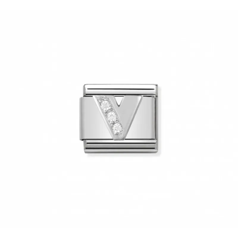 Link Nomination Acero y Plata "V" 330301 22