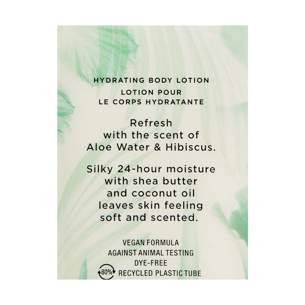 LOCIóN PARA EL CUERPO Y LAS MANOS  ALOE WATER & HIBISCUS