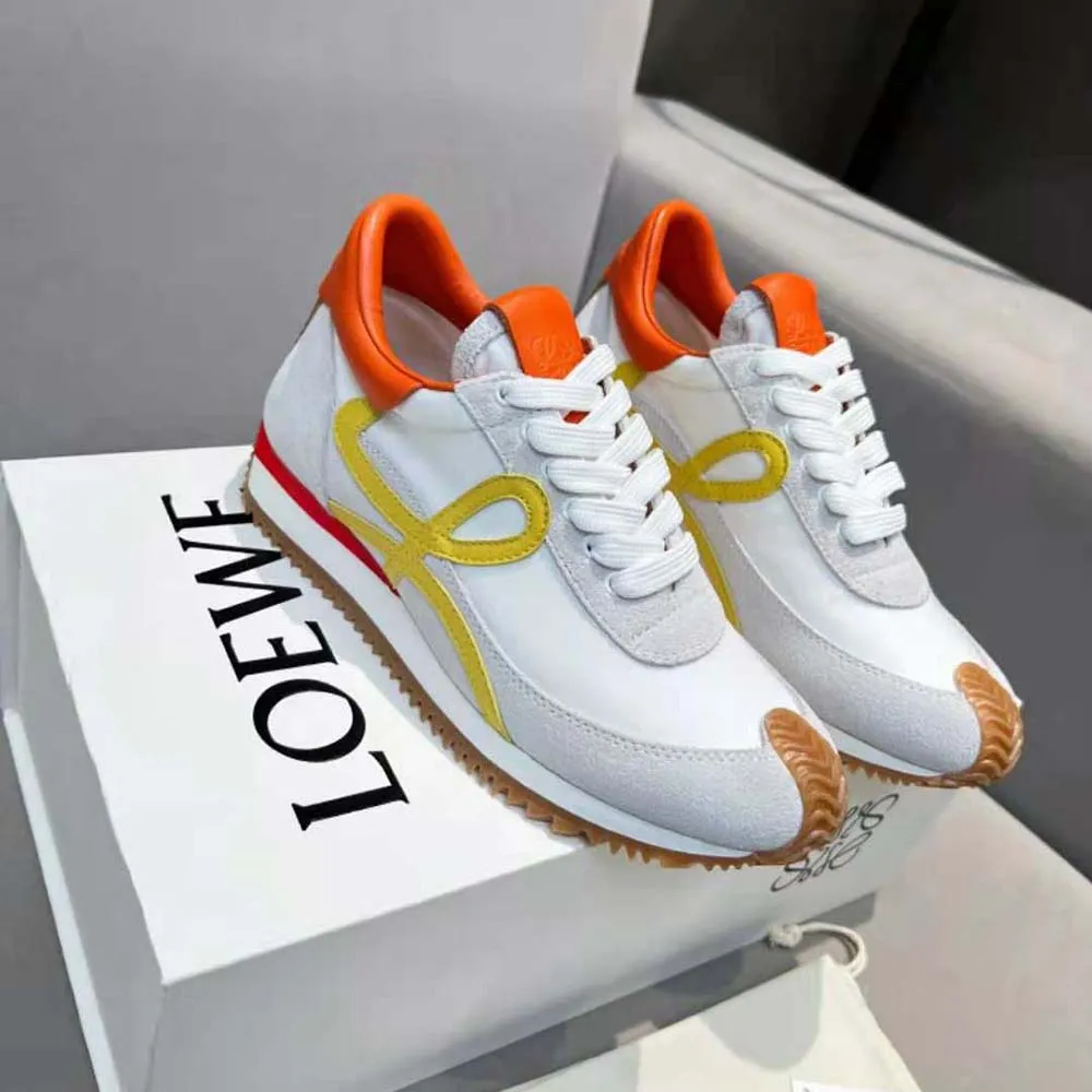 LOEWE FLOW RUNNER UNISEX DE PIEL DE TERNERA Y NAILONAMARILLO