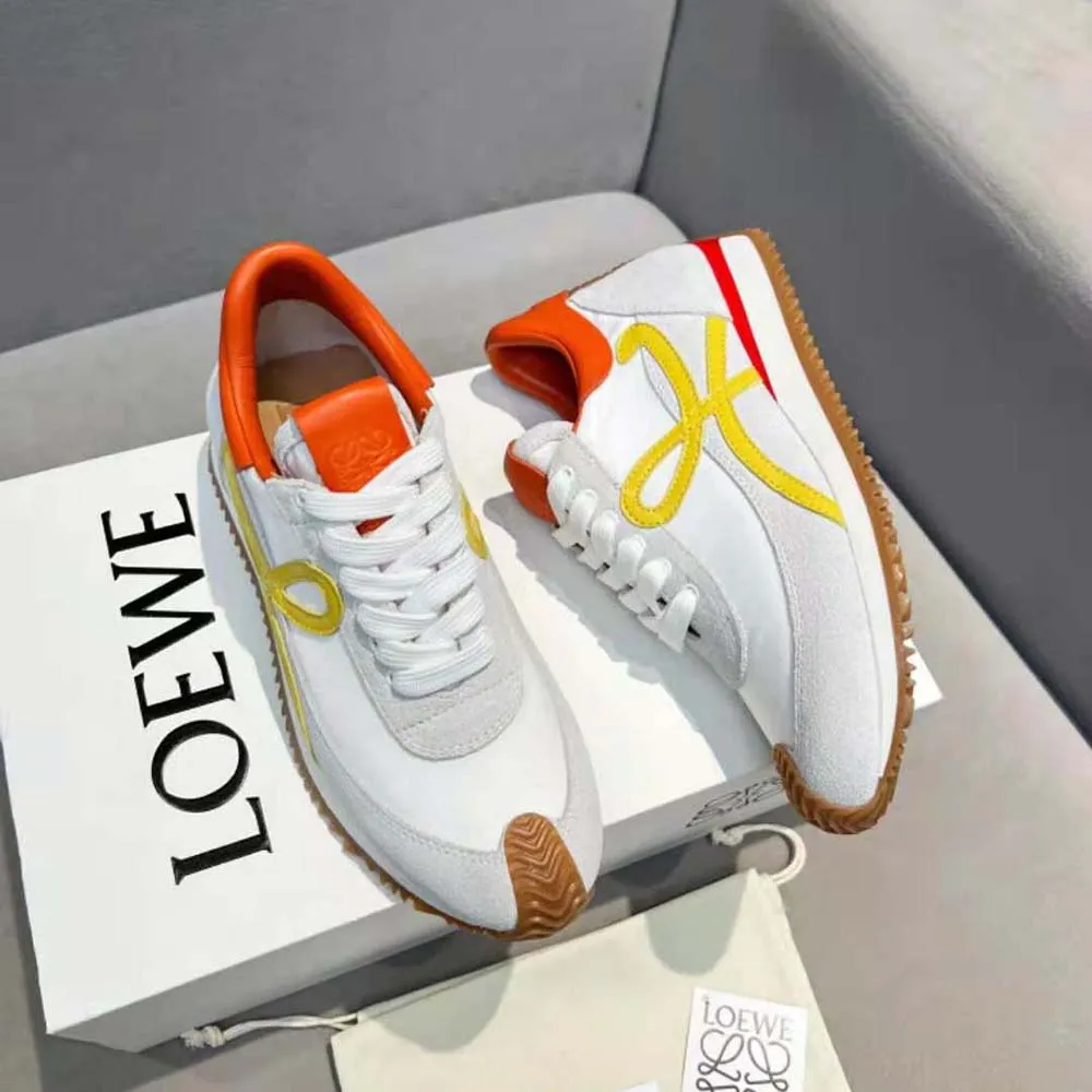 LOEWE FLOW RUNNER UNISEX DE PIEL DE TERNERA Y NAILONAMARILLO