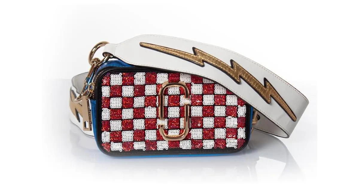 MARC JACOBS, Bandolera snapshot a cuadros Multicolor 