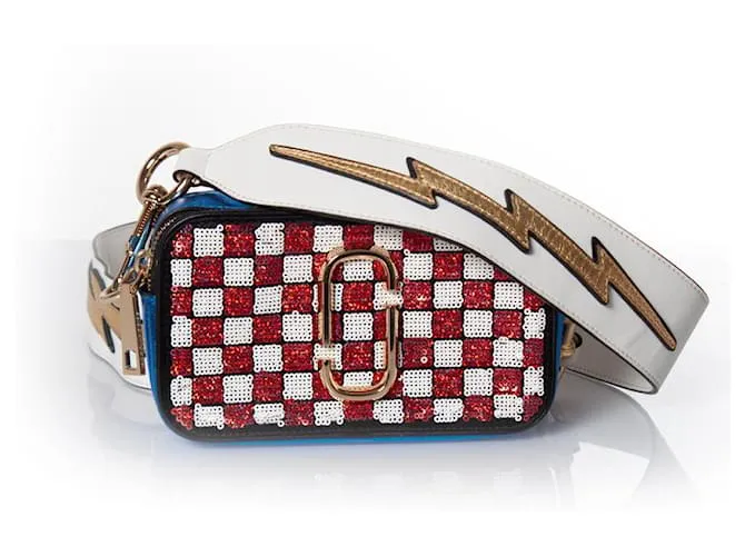 MARC JACOBS, Bandolera snapshot a cuadros Multicolor 