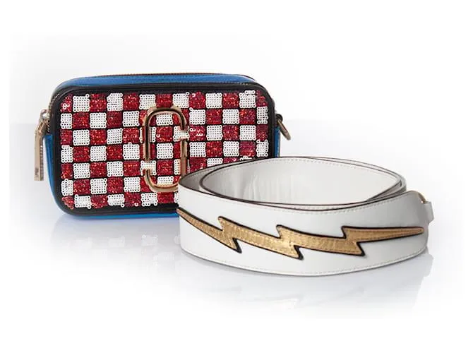 MARC JACOBS, Bandolera snapshot a cuadros Multicolor 