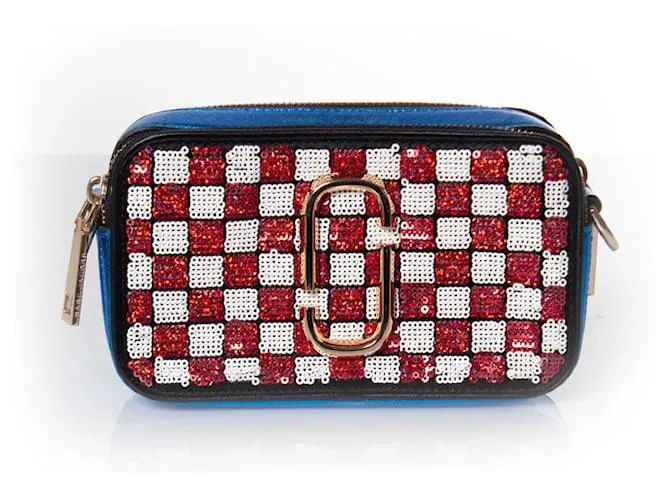MARC JACOBS, Bandolera snapshot a cuadros Multicolor 