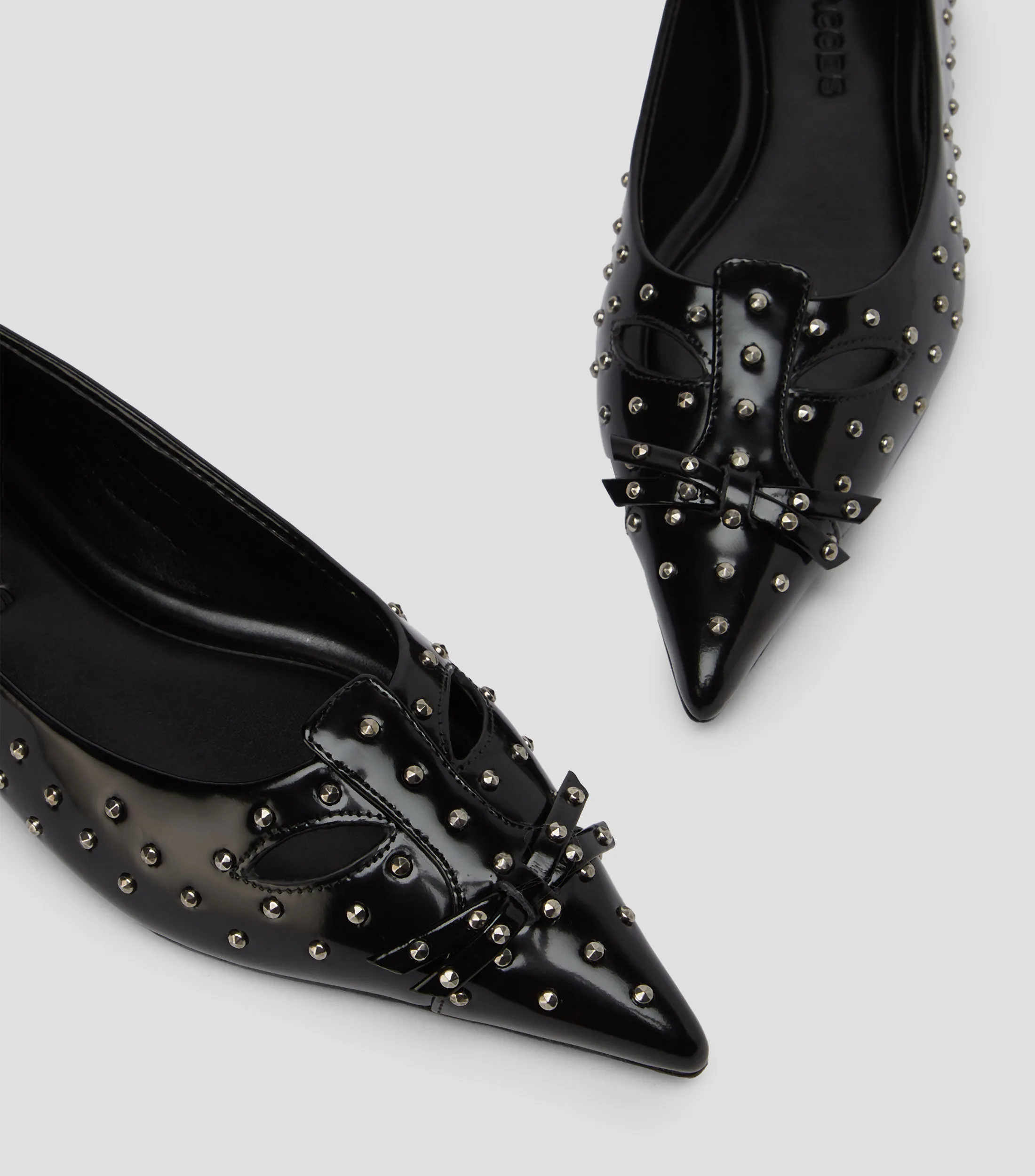 Marc Jacobs Flats The Kat en piel con estoperoles Mujer