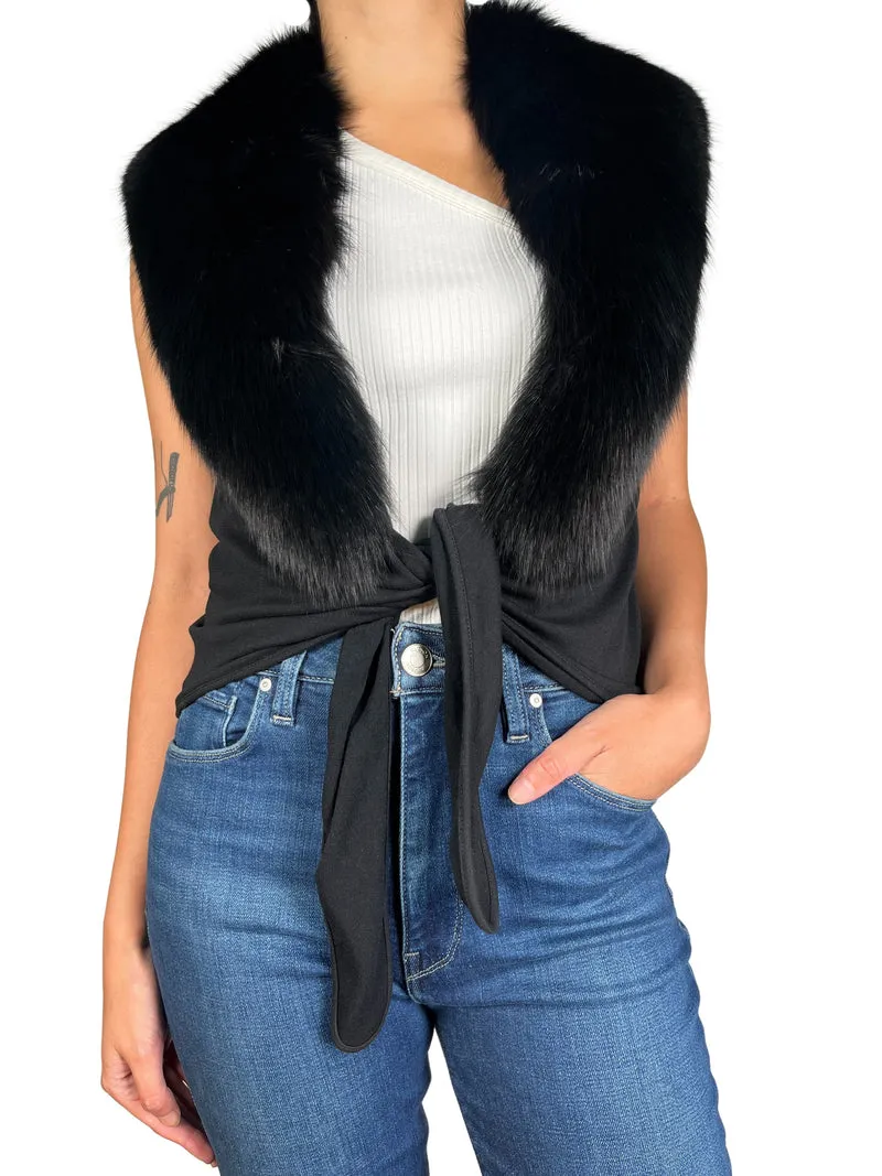MAX MARA Tapado Piel Zorro Desmontable PLUS SIZE