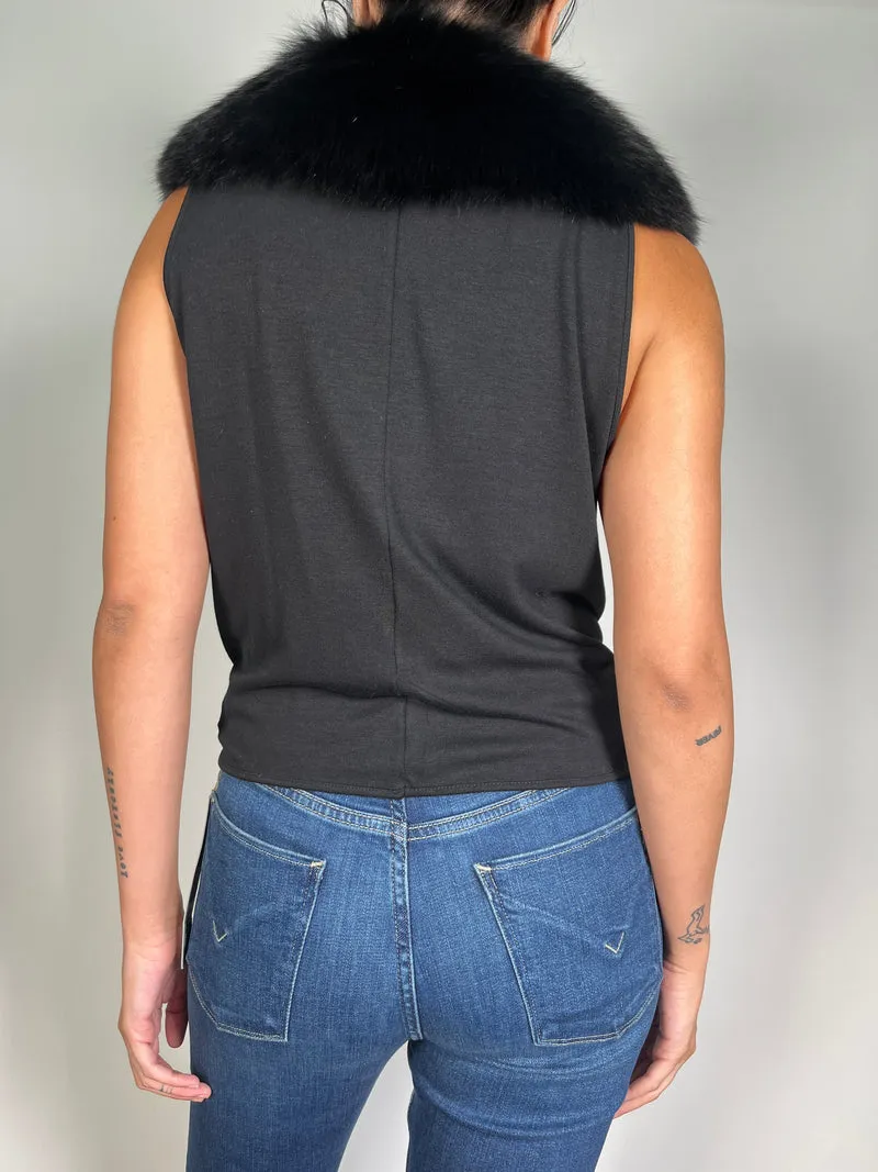 MAX MARA Tapado Piel Zorro Desmontable PLUS SIZE