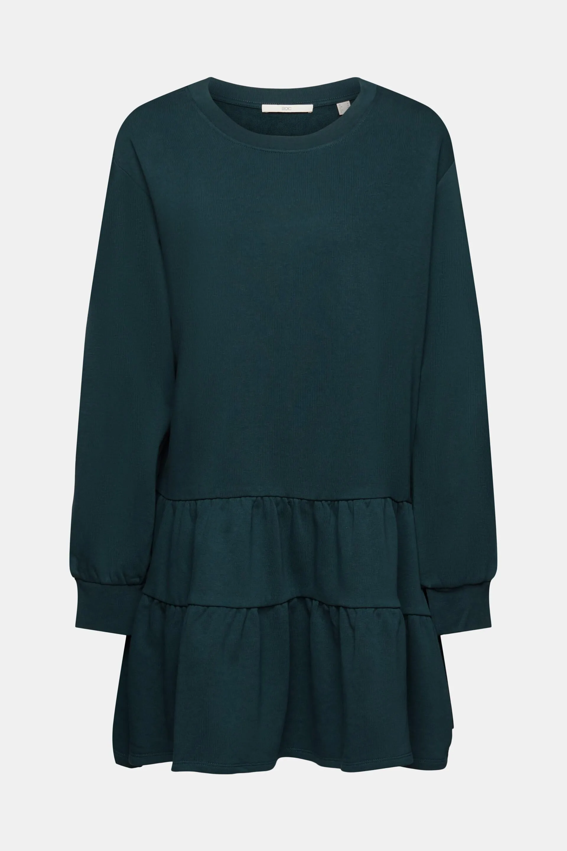 Mini vestido de felpa con fruncido
