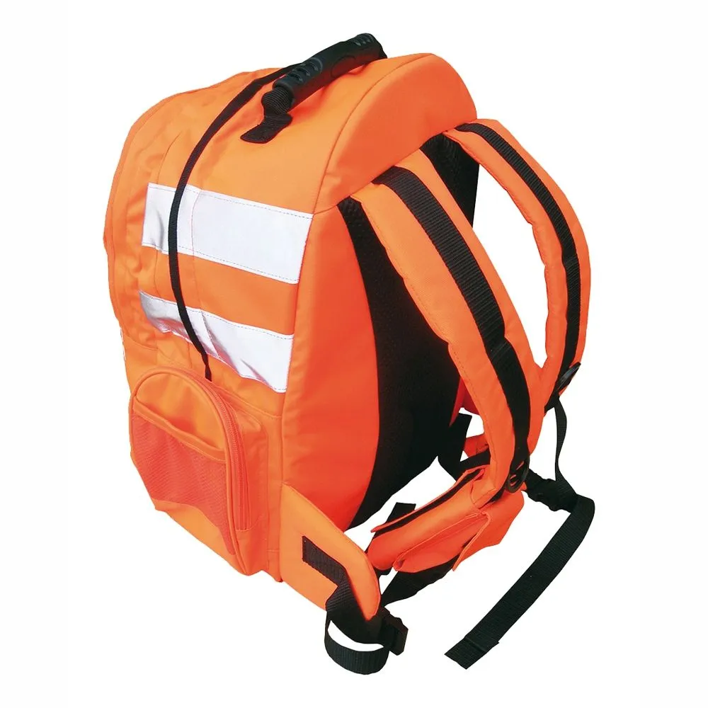 Mochila alta visibilidad con zafado rápido Naranja 