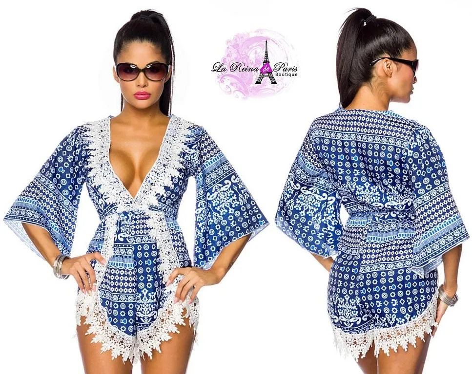 Moda femenina mono corto escote