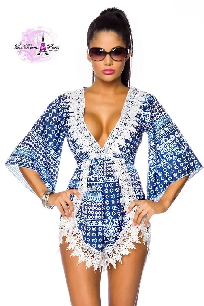 Moda femenina mono corto escote