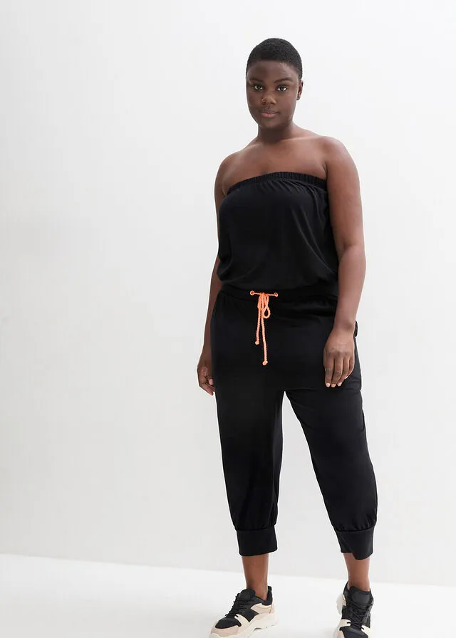 Mono bandeau con viscosa Negro